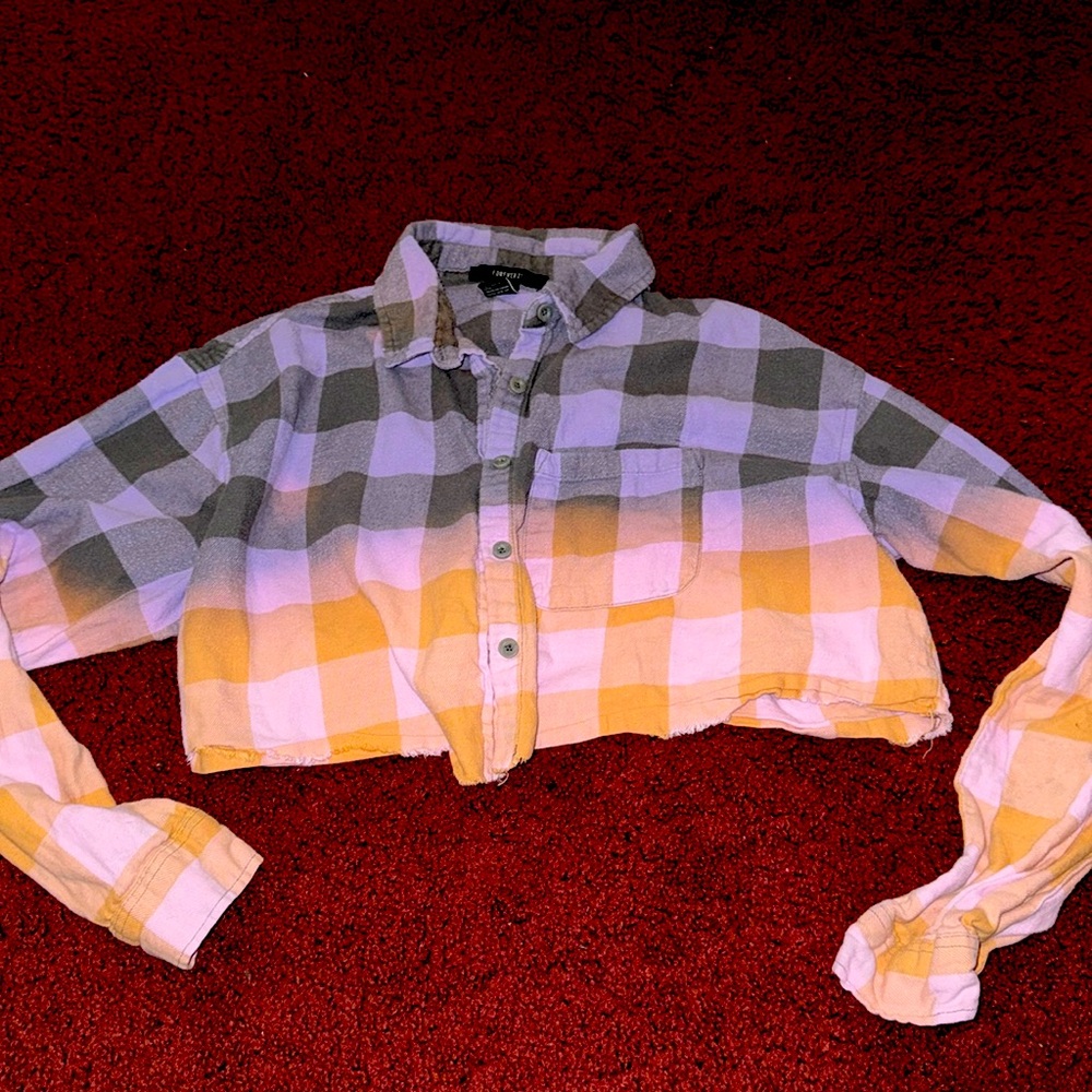 Button Up Flannel Crop